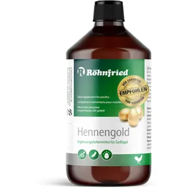 Röhnfried Hennengold 1000 ml I vermindert Brucheier & Federfressen I unterstützt Federwachstum & Federkleid I für Hühner & anderes Geflügel