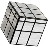 Vdealen Zauberwürfel Mirror Cube von 3x3 Speed Cube, Mirror Sticker Spiegelwürfel für Anfänger und Fortgeschrittene, Magic Cube Geschenk für Kinder Teenager Erwachsene(Silver)