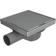 EMKE Duschrinne Quadratischer Bodenablauf 2in1 Komplettset, Geruchsstop und Haarsieb, 1000cm, Schwarz (60 mm)