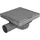 EMKE Duschrinne Quadratischer Bodenablauf 2in1 Komplettset, Geruchsstop und Haarsieb, 1000cm, Schwarz (60 mm)