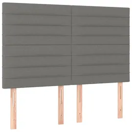vidaXL Boxspringbett 140 x 200 cm Dunkelgrau