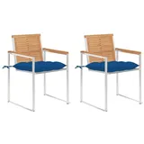 vidaXL Gartenstuhl 2 St. 2 x 2 x 2 cm blau