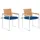 vidaXL Gartenstuhl 2 St. 2 x 2 x 2 cm blau