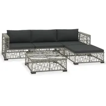 vidaXL Garten-Lounge-Set 5-tlg. grau