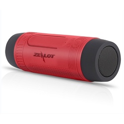 autolock Multifunktion Bluetooth Lautsprecher mit Taschenlampe Radio Bluetooth-Lautsprecher (Bluetooth, 2000 W, Unterstützt USB TF Karte AUX FM für Outdoor Fahrrad Camping Sport) rot