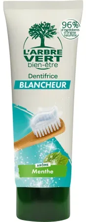 L'Arbre Vert Ökologische Zahnpasta Sanftes Weiss Mit Backpulver Minzgeschmack Tube 75ml