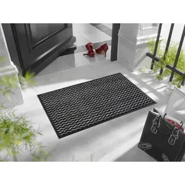 Wash+Dry Fußmatte Duo Pepper 40x60cm, innen und außen, waschbar, Grau