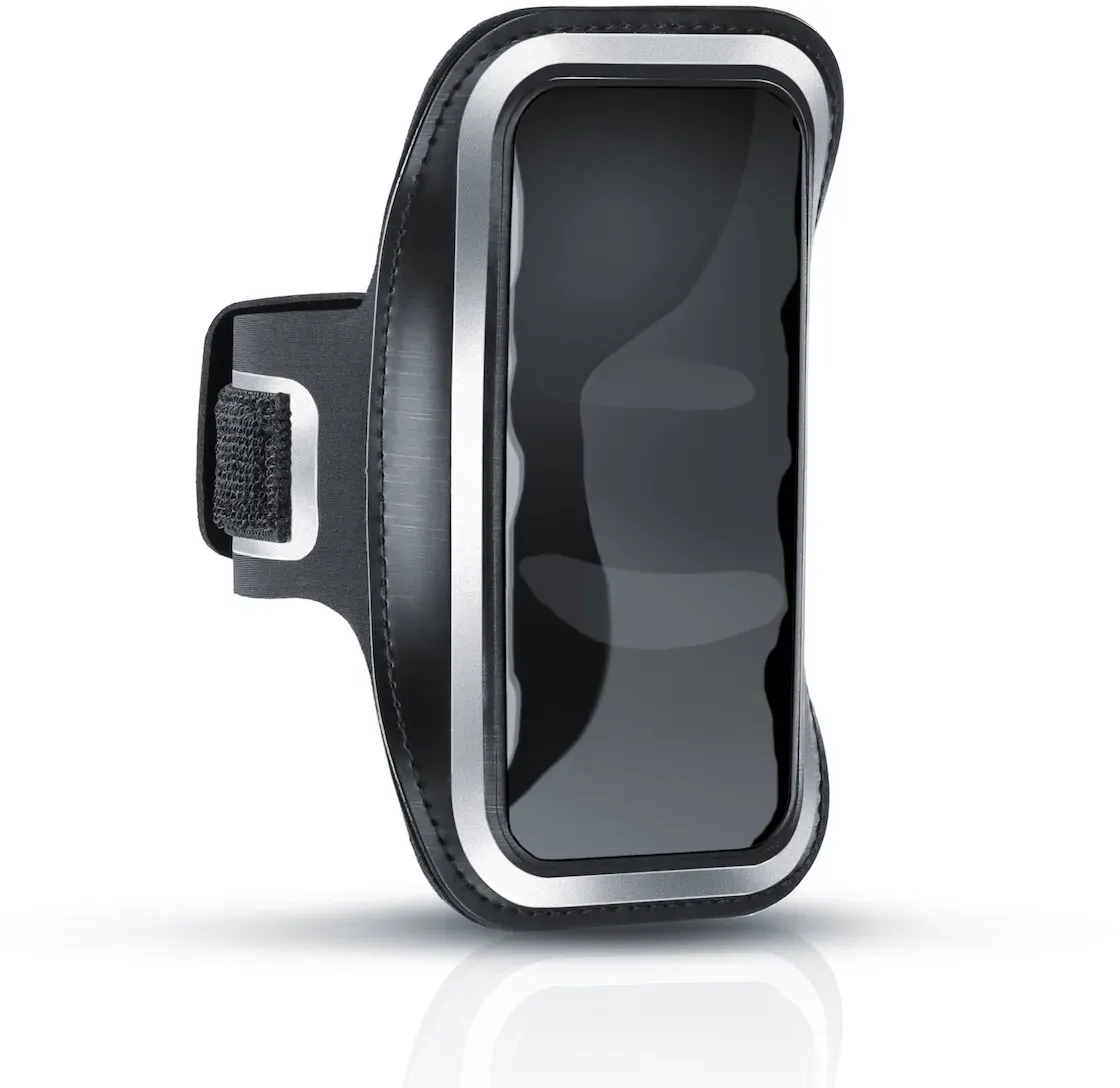 Arendo Smartphone-Tragegurt, Fitness Armband für 4,7` Smartphones, Schlüsselfach, Reflektorstreifen