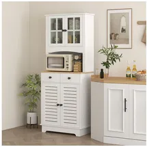 Homcom Küchenbuffet 68 x 39,5 x 170 cm Weiß