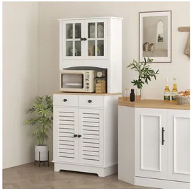 Homcom Küchenbuffet 68 x 39,5 x 170 cm Weiß
