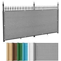 Balkon Sichtschutz 120 x 340 cm Uv-Schutz Windschutz Sonnenschutz Sichtschutz Zaunblende Sichtschutz Zaun mit Ösen, Kabelbinder für Garten Balkon Terrasse, Grau