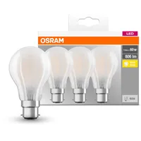 Osram LED Base Classic A Lampe, Sockel: B22d, Warm