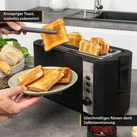 First Austria TZS First Austria Toaster 4 Scheiben, Langschlitz, | Schwarz