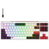 Havit KB902L - gaming keyboard - Schwarz/Rot/Weiß