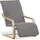 Homestyle4u Relaxsessel Cord 66 x 94 x 62 cm Grau mit Liegefunktion