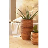 Pflanzer 'Rattan' groß, 53 cm hoch, Blumentopf, Pflanztopf, Übertopf, Pflanzgefäß