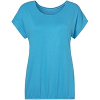 VIVANCE T-Shirt, mit elastischem Saumabschluss, blau