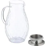 Relaxdays Glaskaraffe mit Deckel 2 Liter