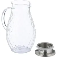 Relaxdays Glaskaraffe mit Deckel 2 Liter