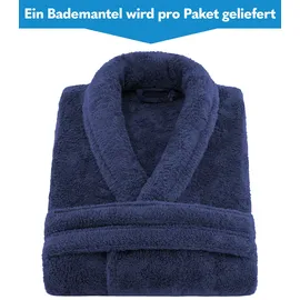 hammetex Bademantel Unisex Blau M