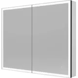 Home Deluxe EVE LED-Spiegelschrank 80 x 60 x 0 cm Schwarz