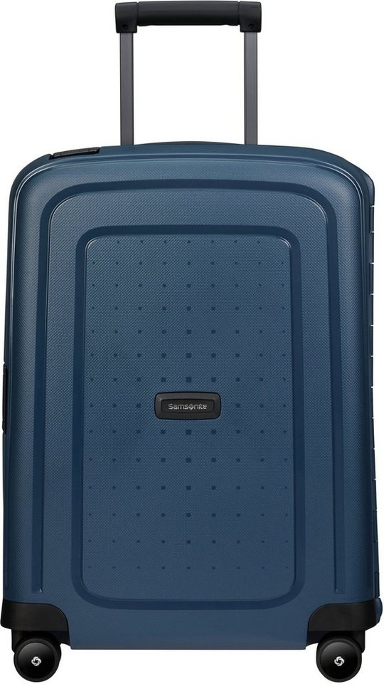 Samsonite Hartschalen-Trolley S'CURE Eco, 55 cm, 4 Rollen, Handgepäck Reisekoffer Trolley TSA-Zahlenschloss Made in Europe blau