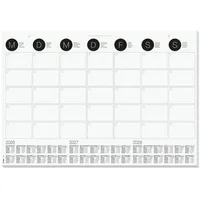 Sigel Papier-Schreibunterlage »Monthly Planner« 12 Blatt mit Kalendarium für 2026 / 27 grau