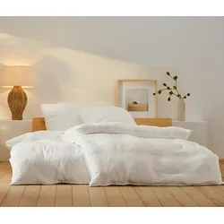 Tchibo - Musselin-Bettwäsche - offwhite
