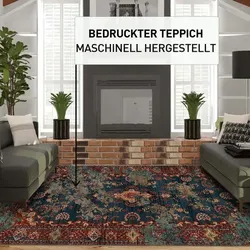 Bamyum Kinevart Bedruckter 160x230 Teppich Chenille-Druck Maschinell Hergestellt