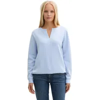 TOM TAILOR Damen Sweatshirt mit V-Ausschnitt, 11270 - Kentucky Blue, S - S