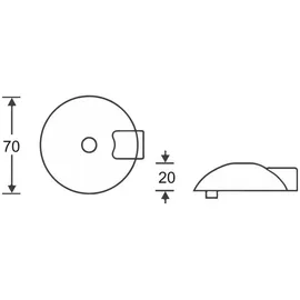 FSB Bodentürpuffer 38 3884 D.70mm H.20mm VA ma Dübelmontage