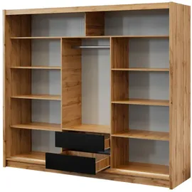masseno Schiebetürenschrank DRAVEN 250 x 215 x 60,5 cm Braun
