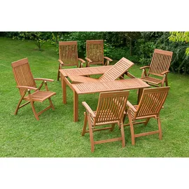 Merxx Gartenmöbel-Set Comondoro 7-tlg. Braun