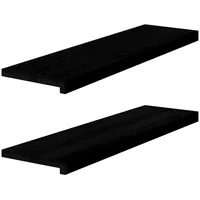 VidaXL Fensterbänke 2 Stk. Dunkelbraun 90x25x2 cm Massivholz Eiche
