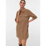 Vero Moda Kleid Jeanskleid Beige 36