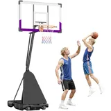Vevor Basketballkorb tragbar Schwarz 121,9 x 305 cm