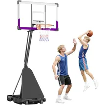 Vevor Basketballkorb tragbar Schwarz 121,9 x 305 cm