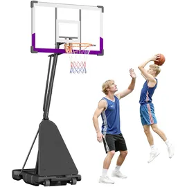 Vevor Basketballkorb tragbar Schwarz 121,9 x 305 cm