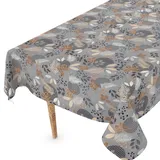 ANRO Wachstuch Tischdecke abwaschbar Wachstischdecke Plastik-Tischdecke Meterware eckig rund oval Florence Grau 100x140cm