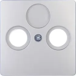 Kopp 334920184 PARIS - Antennen-Abdeckung TV/RF, Farbe: silber