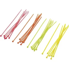 TRU Components 1570922 ST150M Kabelbinder-Sortiment 150mm 2.50mm Neongrün, Neonorange, Neongelb, Neonpink 80 St.