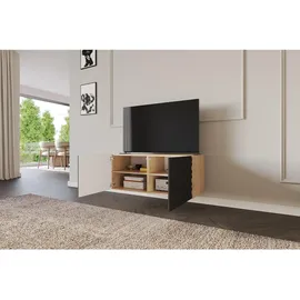 altdecor VIRA Lowboard 100 cm x 40 cm x 40 cm Schwarz Holz