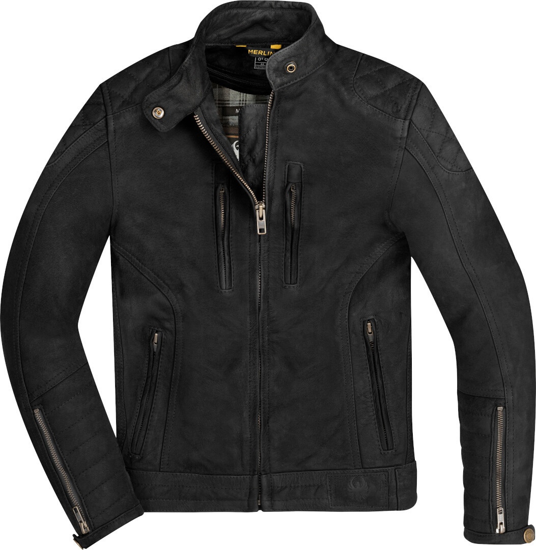 Merlin Mia Dames motorfiets lederen jas, zwart, 2XL Voorvrouw