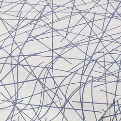 Baumwollstoff Scribble "Mona", weiß/jeansblau