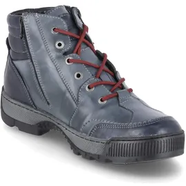 Krisbut Herren Schnürstiefeletten/ Winterboots Blau Glattleder Größe: 44 - Blau