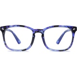 MAGIMODAC Blaulichtfilter Lesebrille groß Damen Herren Computerbrille Lesebrillen Sehhilfe Brille Computer-Lesebrillen mit/ohne Stärke (Blau, 2.25) - M