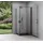 SoGood doporro Eck-Duschkabine 75x80x195cm Eckdusche in schwarz mit Hebe- und Senkmechanismus ESG-Sicherheitsglas Klarglas inkl. beidseitiger Easy-Clean-Beschichtung Ravenna36-plus