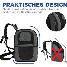 luxuskollektion Haustier Rucksack Tragetasche 2-12kg Grau
