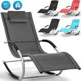 tillvex Relaxliege Sonnenliege 150 x 60 x 89 cm Rot
