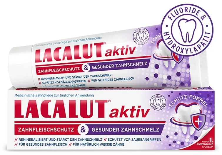 lacalut aktiv zahnfleischschutz gesunder zahnschmelz.